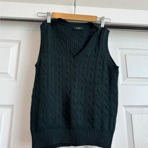 Brandy Melville Black Cable Knit Sleeveless Top